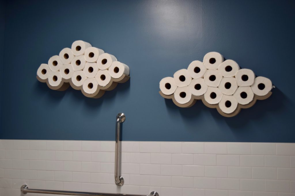 LIKE A PICASSO – OUR CLEVER BATHROOM WALL ART HAS SKYROCKETED IN VALUE!!